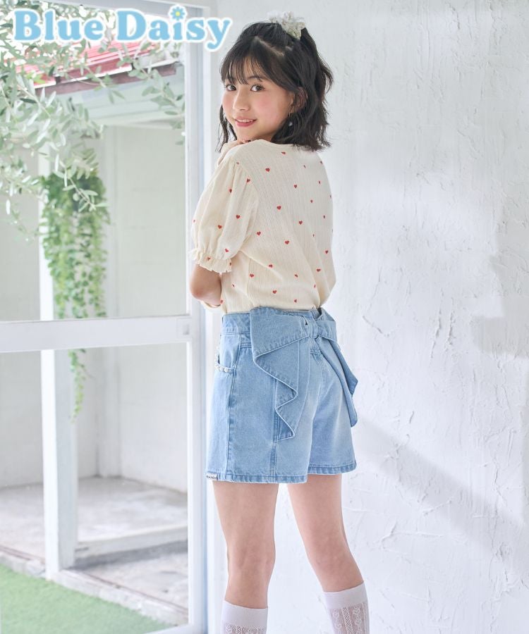 バックリボンデニムショートパンツ | Blue Daisy Online