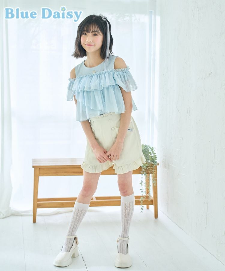2wayスリーブフリルドッキングトップス | Blue Daisy Online