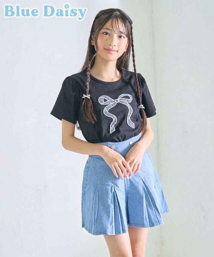 2wayデニムプリーツキュロット | Blue Daisy Online