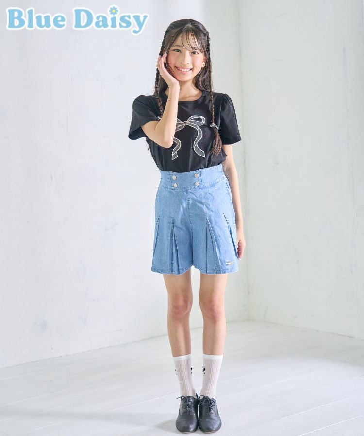 2wayデニムプリーツキュロット | Blue Daisy Online