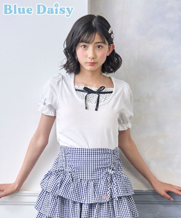 フリルインナーレイヤード風Tシャツ | Blue Daisy Online