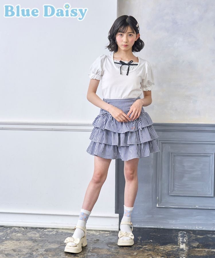 フリルインナーレイヤード風Tシャツ | Blue Daisy Online