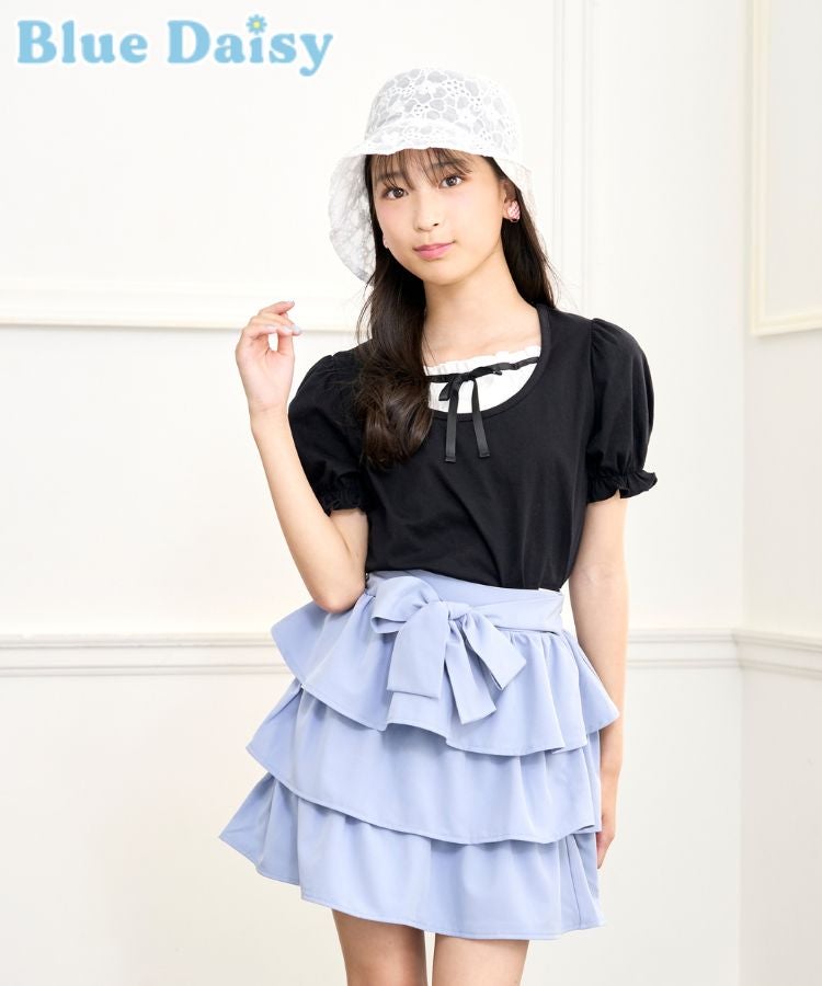 フリルインナーレイヤード風Tシャツ | Blue Daisy Online