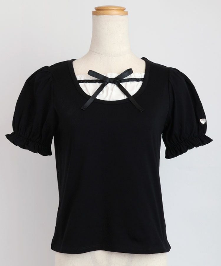 フリルインナーレイヤード風Tシャツ | Blue Daisy Online