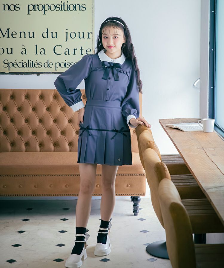 VW リボンブラウス ジャカードリボン付ブラウス[品番：IGAW0005845]｜axes femme
