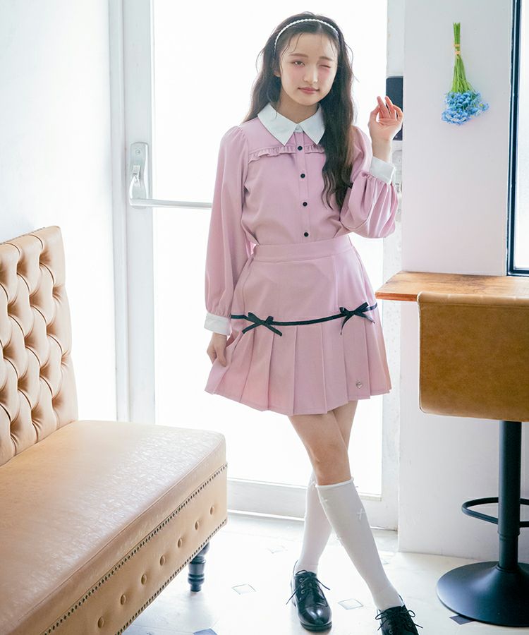 VW リボンブラウス リボン付きブラウス＆スカパンセット | Blue Daisy Online